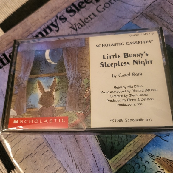 Vtg Read Along "Little Bunny's Sleepless Night" Cassette & Book Set~Scholastic - Picture 3 of 3